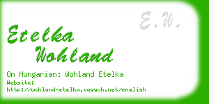 etelka wohland business card